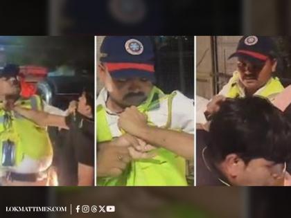 Kalyan Traffic: Youth Threatens, Hits Traffic Cop in Public; Says, ‘You’ll Pay for This’ (Watch Video) | Kalyan Traffic: Youth Threatens, Hits Traffic Cop in Public; Says, ‘You’ll Pay for This’ (Watch Video) Kalyan Traffic: Youth Threatens, Hits Traffic Cop in Public; Says, ‘You’ll Pay for This’ (Watch Video) | Kalyan Traffic: Youth Threatens, Hits Traffic Cop in Public; Says, ‘You’ll Pay for This’ (Watch Video)