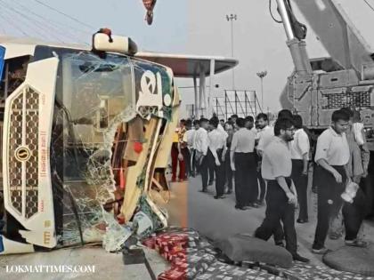 Mumbai Nagpur Expressway: Toddler Killed, 25 Injured After Bus Rams Car Near Mehkar in Samruddhi Mahamarg Accident | Mumbai Nagpur Expressway: Toddler Killed, 25 Injured After Bus Rams Car Near Mehkar in Samruddhi Mahamarg Accident