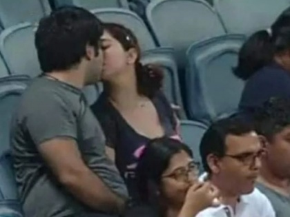 Kissing scene in stadium goes viral during IPL match | Kissing scene in stadium goes viral during IPL match