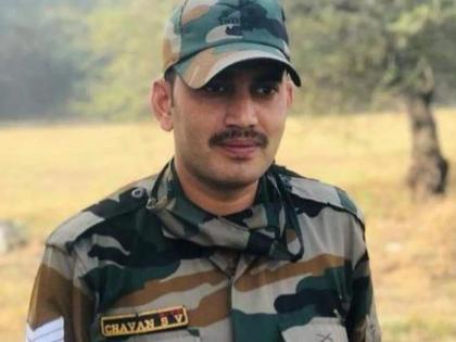 Army jawan who died in J-K cremated in native Latur | Army jawan who died in J-K cremated in native Latur