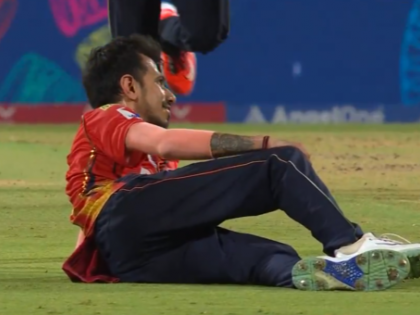 Yuzvendra Chahal Strikes His Iconic Pose After Taking Hat-Trick During CSK vs PBKS IPL 2025 Match (Watch Video) | Yuzvendra Chahal Strikes His Iconic Pose After Taking Hat-Trick During CSK vs PBKS IPL 2025 Match (Watch Video)