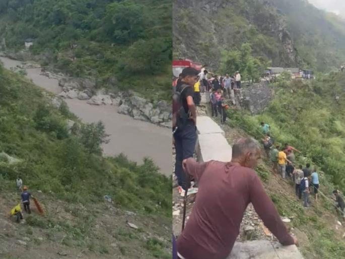 bus fall in river uttarakhand 202506951561 Uttarakhand Tragedy: One Dead, Seven Injured, Several Missing After Bus Plunges Into Rudraprayag River | Uttarakhand Tragedy: One Dead, Seven Injured, Several Missing After Bus Plunges Into Rudraprayag River
