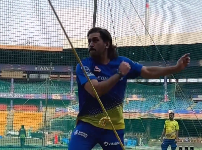 MS Dhoni Shows Off Bowling Skills in Nets Ahead of Crucial RCB vs CSK