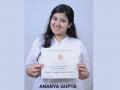 Ananya Gupta, a student of Sardar Patel Vidyalaya, Delhi, says that there is no substitute for hard work and persistence in studies - Hindi News | Ananya Gupta, a student of Sardar Patel Vidyalaya, Delhi, says that there is no substitute for hard work and persistence in studies | Latest business News at Lokmattimes.com