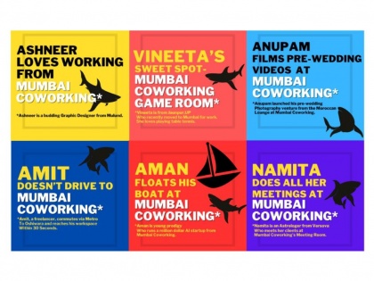 Mumbai Coworking launches a quirky marketing campaign featuring judges from Shark Tank India | Mumbai Coworking launches a quirky marketing campaign featuring judges from Shark Tank India