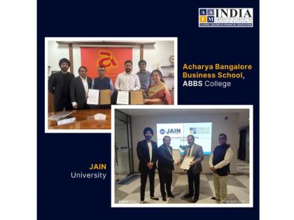 AAFM India Signs 2 Big MoUs in 2 Days with Jain University and Acharya Bangalore Business School | AAFM India Signs 2 Big MoUs in 2 Days with Jain University and Acharya Bangalore Business School
