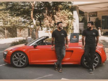 The founders of Gozars took a supercar to deliver their first order in Hyderabad, For the launch of their 3-hour fashion delivery | The founders of Gozars took a supercar to deliver their first order in Hyderabad, For the launch of their 3-hour fashion delivery