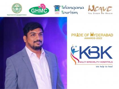 KBK Hospitals founded by K Bharat Kumar conferred the Pride of Hyderabad 2022 Award for his unwavering contribution to society from KBK Group | KBK Hospitals founded by K Bharat Kumar conferred the Pride of Hyderabad 2022 Award for his unwavering contribution to society from KBK Group