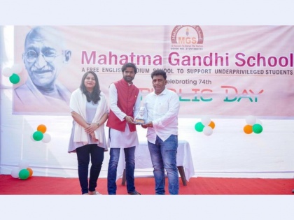 Mahatma Gandhi School celebrates 74th Republic Day with BlueFlame Labs Chairman, Gaurav Sengupta, raising the national flag | Mahatma Gandhi School celebrates 74th Republic Day with BlueFlame Labs Chairman, Gaurav Sengupta, raising the national flag