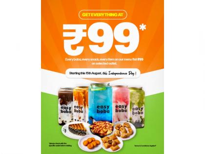 Sip the Freedom: Easy Boba Rolls Out Rs.99 Menu for Independence Day & Every 15th of the Month! | Sip the Freedom: Easy Boba Rolls Out Rs.99 Menu for Independence Day & Every 15th of the Month!