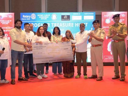 Rotary Club of Ahmedabad Skyline channelised  an amount Of Rs 2 lakh through Rajyash Regius for the family of the home guard who died in Iscon flyover accident | Rotary Club of Ahmedabad Skyline channelised  an amount Of Rs 2 lakh through Rajyash Regius for the family of the home guard who died in Iscon flyover accident