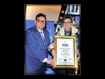 Prominent Writer, Director & Producer of Bollywood Shri Subhash Ghai gets included by World Book of Records – London | Prominent Writer, Director & Producer of Bollywood Shri Subhash Ghai gets included by World Book of Records – London