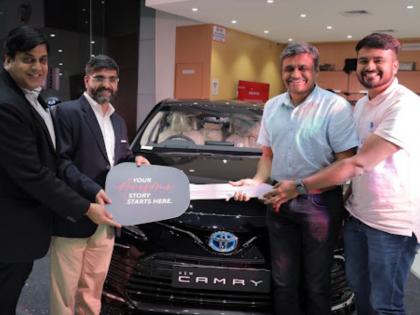 Toyota Camry, one of the world’s best-selling hybrid cars, showcased in Surat | Toyota Camry, one of the world’s best-selling hybrid cars, showcased in Surat