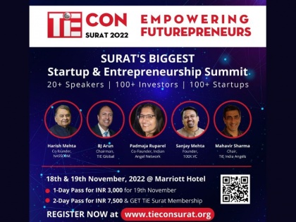 TiE Surat’s first flagship event TiECon Surat 2022 kicks off to empower Indian startups | TiE Surat’s first flagship event TiECon Surat 2022 kicks off to empower Indian startups