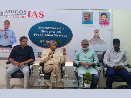 Amigos 21st Century IAS Academy Hosts a Successful Interaction with Dr. Jaya Prakash Narayan on Preparation Strategy for Civil Services Exams | Amigos 21st Century IAS Academy Hosts a Successful Interaction with Dr. Jaya Prakash Narayan on Preparation Strategy for Civil Services Exams