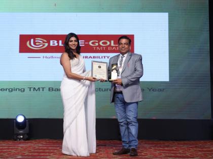 Blue Gold Steel Industries Named Emerging TMT Bar Manufacturer of the Year at Karnataka Business Awards 2025 | Blue Gold Steel Industries Named Emerging TMT Bar Manufacturer of the Year at Karnataka Business Awards 2025