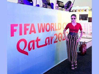 Nadia Hakani dresses in Qatari style on Qatar National day @FIFA | Nadia Hakani dresses in Qatari style on Qatar National day @FIFA