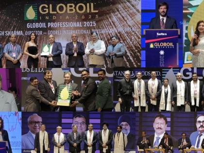 Bhagyashree & Vaani Kapoor Dazzle at Globoil India 2025 Awards Evening | Bhagyashree & Vaani Kapoor Dazzle at Globoil India 2025 Awards Evening