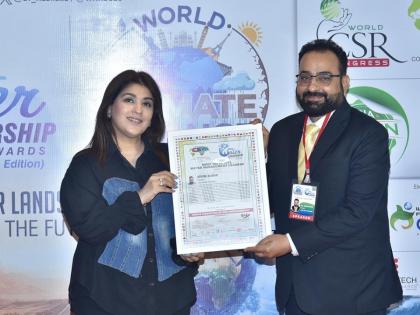 Architect of Water Transversality Honoured at World Water Leadership Congress | Architect of Water Transversality Honoured at World Water Leadership Congress Architect of Water Transversality Honoured at World Water Leadership Congress | Architect of Water Transversality Honoured at World Water Leadership Congress