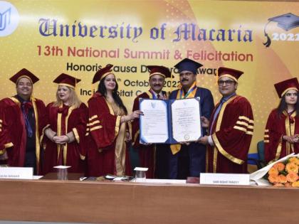 Russian University awarded the honorary degree of PhD to Shridhant Joshi, MD of Kautilya Academy | Russian University awarded the honorary degree of PhD to Shridhant Joshi, MD of Kautilya Academy