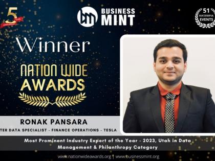 Ronak Pansara Honored as Most Prominent Industry Expert of the Year – 2023, Utah by Business Mint: A Visionary in Data Management and Philanthropy | Ronak Pansara Honored as Most Prominent Industry Expert of the Year – 2023, Utah by Business Mint: A Visionary in Data Management and Philanthropy Ronak Pansara Honored as Most Prominent Industry Expert of the Year – 2023, Utah by Business Mint: A Visionary in Data Management and Philanthropy | Ronak Pansara Honored as Most Prominent Industry Expert of the Year – 2023, Utah by Business Mint: A Visionary in Data Management and Philanthropy
