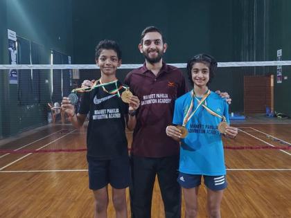 Surat’s Siona and Tanish win under 13 badminton title under the guidance of Badminton Coach Maneet Pahuja | Surat’s Siona and Tanish win under 13 badminton title under the guidance of Badminton Coach Maneet Pahuja