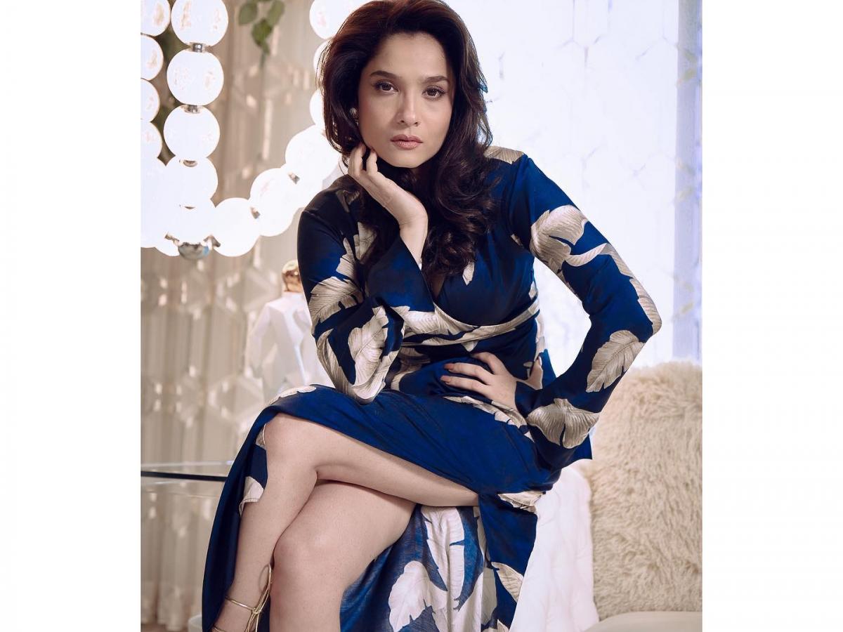 ankita lokhande blue dress Ankita Lokhande Mesmerizing Traditional, Modern Looks And Outfits