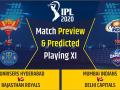 SRH vs RR, MI vs DC, Playing 11 IPL 2020: हैदराबाद के खिलाफ RR को जीत की तलाश, दिल्ली का सामना मुंबई - Hindi News | SRH vs RR, MI vs DC, Playing 11 IPL 2020: RR looking for victory against Hyderabad, Delhi facing Mumbai | Latest cricket Videos at Lokmatnews.in