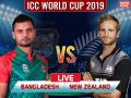 ICC World Cup 2019, New Zealand vs Bangladesh: न्यूजीलैंड ने बांग्लादेश को दो विकेट से हराया, दर्ज की सीजन की दूसरी जीत - Hindi News | | Latest cricket News at Lokmatnews.in