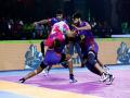 PKL 2019, Dabang Delhi vs Jaipur Pink Panthers: दिल्ली ने लगाया जीत का चौका, अंकतालिका में बनाई टॉप पर बनाई जगह - Hindi News | PKL 2019: Dabang Delhi K.C. Beat Jaipur Pink Panthers (35-24 ) | Latest kabaddi News at Lokmatnews.in