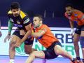 Pro Kabaddi 2022: यू मुंबा ने टेबल टॉपर बेंगलुरु बुल्स को हराया, अभिषेक सिंह ने कमाल करते हुए 11 रेड बनाए - Hindi News | Pro Kabaddi 2022 U Mumba complete double Bengaluru Bulls 45-34 Abhishek Singh made 11 raids | Latest other-sports News at Lokmatnews.in