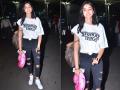 अनन्या पांडे एयरपोर्ट पर कैजुअल लुक में आईं नजर, Pics वायरल - Hindi News | Pati Patni Aur Woh Actress Ananya Panday Casual Look Snapped at airport, view Photos | Latest bollywood Photos at Lokmatnews.in