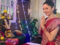 SEE PICS! Ankita Lokhande performs Gauri Ganpati puja with mother - Hindi News | SEE PICS! Ankita Lokhande performs Gauri Ganpati puja with mother | Latest entertainment Photos at Lokmattimes.com