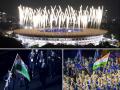 Asian Games 2018: जकार्ता में दमदार आगाज, नीरज चोपड़ा ने की भारतीय दल की अगुवाई - Hindi News | Asian games 2018 Opening Ceremony neeraj chopra leads indian national flag | Latest other-sports Photos at Lokmatnews.in