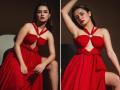 रेड थाय-हाई लिस्ट ड्रेसमध्ये अवनीत कौरने केलं सिझलिंग फोटोशूट, एकापेक्षा एक दमदार पोझ,See PIcs - Marathi News | Avneet Kaur look gorgeous red gown photos went viral on social media | Latest filmy Photos at Lokmat.com