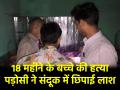 Bulandshahr: 18 महीने के मासूम का कत्ल, पड़ोसी के घर संदूक में मिला शव; 12वीं के छात्र पर लगा आरोप - Hindi News | Bulandshahr 18-month-old boy murdered body found in trunk at neighbor home 12th-grade student charged | Latest crime News at Lokmatnews.in