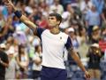 US Open: स्पेन के 18 साल के खिलाड़ी ने किया धमाल, दुनिया के तीसरे नंबर के खिलाड़ी स्टेफानोस सिटसिपास को हराकर किया उलटफेर - Hindi News | US Open Spanish teenager Carlos Alcaraz stuns Stefanos Tsitsipas in five-setter Alcaraz won 6-3, 4-6, 7-6 (2), 0-6, 7-6 (5) | Latest tennis News at Lokmatnews.in