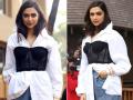 दीपिका पादुकोण इस ड्रेस के चलते हुईं ट्रोल, लोगों ने लिए मजे - Hindi News | deepika padukone trolled outfit wearing white shirt and corset viral pics | Latest bollywood Photos at Lokmatnews.in