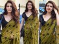 साड़ी में दिखा फातिमा का ग्लैमरस अंदाज, देखें फोटो - Hindi News | Fatima Sana Shaikh look stunning in green saree spotted at pvr juhu | Latest bollywood Photos at Lokmatnews.in