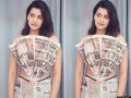 या अभिनेत्रीने घातला न्यूजपेपरचा ड्रेस, पाहून उडतील ‘होश’!! - Marathi News | after pillow challenge payal rajput news paper dress is viral-ram | Latest filmy Photos at Lokmat.com