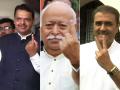 Maharashtra Elections 2019: सीएम देवेंद्र फड़नवीस, मोहन भागवत समेत कई दिग्गज नेताओं ने की वोटिंग, देखें तस्वीरें - Hindi News | Maharashtra Elections 2019: Leaders including CM Devendra Fadnavis, Mohan Bhagwat voted, see photos | Latest india Photos at Lokmatnews.in