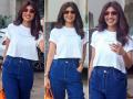 जबरदस्त लुक में नजर आईं शिल्पा शेट्टी, गैलमरस अवतार देख आप भी कहेंगे वाह - Hindi News | Shilpa Shetty spotted look gorgeous in white top and blue jeans, see pics | Latest bollywood Photos at Lokmatnews.in