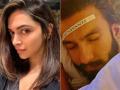 दीपिका पादुकोण ने सोते हुए रणवीर सिंह के माथे पर लगाया लेबल, देखें फोटो - Hindi News | deepika padukone labels on ranveer singh forehead while he is sleeping see pics | Latest bollywood Photos at Lokmatnews.in