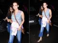 दिया मिर्जा का स्टाइलिश अंदाज कैमरे में हुआ कैद, देखें खास फोटो - Hindi News | Dia Mirza spotted at Bandra | Latest bollywood Photos at Lokmatnews.in