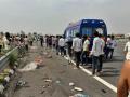 Fatal Road Accident in Haryana’s Nuh: तेज रफ्तार पिकअप गाड़ी ने सफाई कर रहे कर्मचारी को रौंदा, 6 की मौत 5 घायल, दिल्ली-मुंबई एक्सप्रेसवे पर बड़ा हादसा - Hindi News | Fatal Road Accident in Haryana’s Nuh 6 Workers Dead 5 Injured in Expressway Crash hit vehicle Gurugram | Latest crime News at Lokmatnews.in