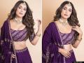 PHOTOS: बोल्ड आणि हॉट फोटोंमुळे चर्चेत राहणाऱ्या हिना खानचं ट्रेडिशनल फोटोशूट पाहून फॅन्स अवाक्.... - Marathi News | Hina khan style purple saree temperature pictures viral social media see pics | Latest filmy Photos at Lokmat.com