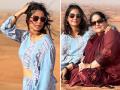 दुबईत सुट्टी एन्जॉय करतेय हिना खान, वाळवंटात दिसली मस्ती करताना, See Pics - Marathi News | tv actress hina khan enjoy vacation in Dubai with mom photos viral on social media | Latest filmy Photos at Lokmat.com