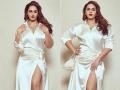 Huma Qureshi flaunts her White Silk Thigh High Slit Wrap Dress, see pics - Hindi News | Huma Qureshi flaunts her White Silk Thigh High Slit Wrap Dress, see pics | Latest entertainment Photos at Lokmattimes.com