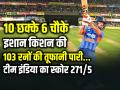 10 छक्के 6 चौके, ईशान किशन के तूफानी 103 रन, न्यूजीलैंड गेंदबाजों की जमकर हुई कुटाई - Hindi News | Ishan Kishan Century 103 runs in 43 Balls 10 sixes, 6 fours, Team India Score 271 Runs in 20 overs | Latest cricket News at Lokmatnews.in