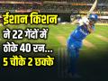 KKR vs MI: ईशान किशन ने 22 गेंदों में ठोके 40 रन, लगाए 5 चौके 2 छक्के, कोलकाता 18 रनों से जीता - Hindi News | KKR vs MI Ishan Kishan scored 40 runs in 22 balls 5 fours and 2 sixes | Latest cricket Photos at Lokmatnews.in